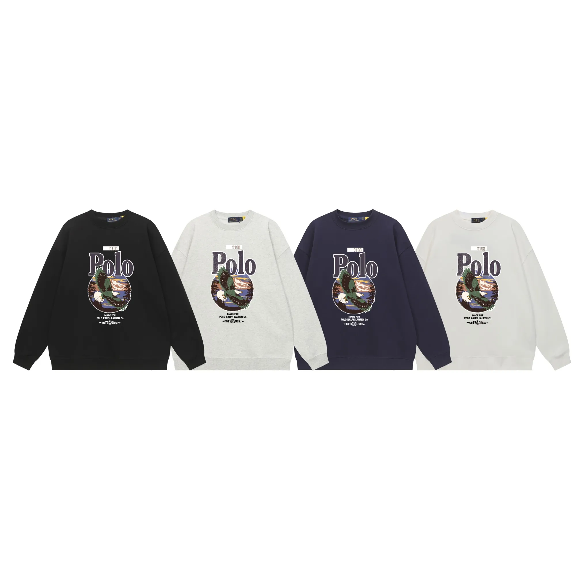 P200 Long-term stock] RalphLauren/Ralph Lauren 2025 autumn and winter new bear letter print 420g heavy large terry sweatshirt Ralph Lauren's age-reducing item, the coat fabric is made of 85% cotton ➕15% polyester, which not only retains the softness, comfort and breathability of cotton, but also adds the wear resistance and wrinkle resistance of polyester fiber, making the clothes more durable and easy to care for. Even in slightly cooler weather, you won't feel stuffy when wearing it. This kind of fabric has a natural crisp feel and is not easy to pill or deform. The bear on the chest is printed with English letters. It is full of color, full of three-dimensionality, and lifelike, adding a bit of liveliness and interest to the whole sweatshirt. There is no pressure to dress, regardless of age or gender. Complete accessories! Color: black, white, navy blue, light floral gray Size: M-L-XL-XXL